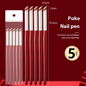 Starry Sky Vignetting Style Schräger Gradient Pen Holzgriff Nail Art Brush Ovales Haar Spezieller Fiber Poking Pen für die Nagel pflege - Product Image 6