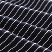Tissu jersey simple cardé à double extrémité, rayé, en fil de coton 32S, 200 GSM, chaud et respirant, pour vêtements garçons et filles