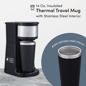 Cafetera Espresso de 800W, Monodosis, Control de Temperatura, Acero Inoxidable, 1 Taza, 0.42L, Eléctrica, Color Negro, para Hotel - Product Image 2