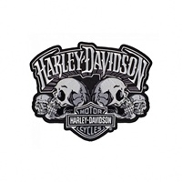 Patch brodé personnalisé grande taille pour gilet de motard, patchs dorsaux pour veste, broderie 3D thermocollante