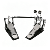 Pédale de grosse caisse double beater à entraînement direct personnalisée avec accessoires métalliques