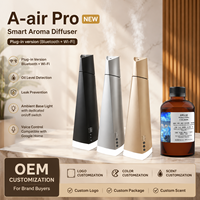 Diffuseur de parfum commercial, coque en alliage d'aluminium, lumière ambiante, structure anti-fuite, Wifi/Wifi sur batterie, hôtel, bureau, OEM/ODM