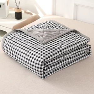 Trapuntino Estivo a Quadri in Poliestere Lavato, Coperta Sottile per Aria Condizionata, <span class=keywords><strong>Copriletto</strong></span> per Letto Singolo, <span class=keywords><strong>Matrimoniale</strong></span>, Queen, King - Product Image 5
