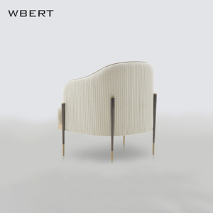 Silla de comedor de tela de madera maciza WBERT de diseñador nórdico, modelo creativo, silla de negociación de recepción de ventas de Hotel, silla de sala de estar - Product Image 3