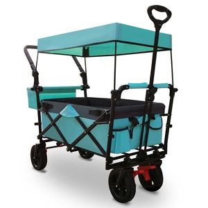 Chariots de camping pliables en plein air de haute qualité belle voiture de plage pliante de <span class=keywords><strong>jardin</strong></span> pour enfants avec toit - Product Image 5