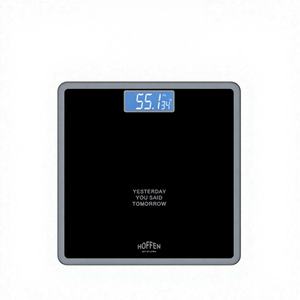 เครื่องชั่งน้ำหนักดิจิตอล HOFFEN ดีไซน์ใหม่ สำหรับใช้ในบ้าน รับน้ำหนักได้ 180 กก. หน้าจอ LCD แสดงผลแบบอิเล็กทรอนิกส์  กระจกนิรภัย ชั่งน้ำหนักได้ละเอียดถึง 100 กรัม - Product Image 1