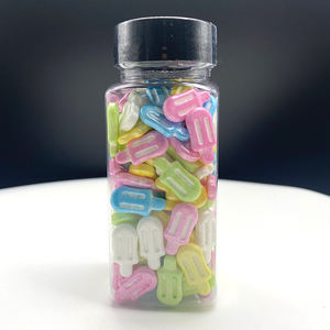 กลิตเตอร์เพรียวบางสีแดงสีขาวสีชมพูสีฟ้าหมีใหญ่บรรจุฮาลาลอมยิ้มไดโนเสาร์รุ้งลูกปัดเบเกอรี่เค้กกินไม่ได้โรย - Product Image 3