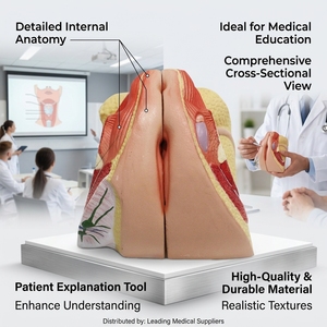 Modelo Anatómico de Genitales Femeninos Internos y Externos de 4 Partes, Tamaño Real, PVC, para Enseñanza de Obstetricia y Ginecología, con Certificaciones CE, ISO, ROHS y CNAS - Product Image 1