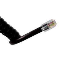 Cable Telefónico En Espiral De Cobre Puro De 30awg 28awg 26awg De 4 Núcleos 6 Núcleos 4p4c 6p4c