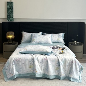 Jinlaiyu Lyocell Digital Print Summer Quilt <b>Set</b> 133x72 Reactive Dyeing Ice Silk Cooling <b>Comforter</b> Core Spring 2026 - Product Image 1