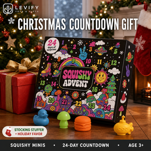 Calendrier de l'Avent de Noël : 24 Jours de <span class=keywords><strong>Mini</strong></span> Jouets Anti-Stress Squishy – Cadeau Compte à Rebours Sensoriel pour Enfants, Surprise de Vacances - Product Image 5