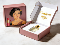 Caja de Perfume Mini Vintage, Empaque Retro Premium, Cajas de Envío Oblongas de Estilo Clásico, Juego de Cuidado Labial Portátil con Relieve