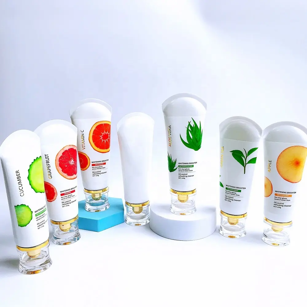 Commercio all'ingrosso di tè verde biologico anti acne facewash per le donne controllo dell'olio pulizia profonda detergente per il viso private label