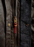 Veste de chasse en toile de canard enduite de cire lourde personnalisée d'usine avec veste de motocycliste doublée de polaire de fourrure