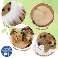 MorisMos Lot de 5 animaux en peluche Lynx Bobcat 18 pouces en coton polyester doux Jouets en peluche pour enfants Cadeau d'anniversaire parfait pour les garçons