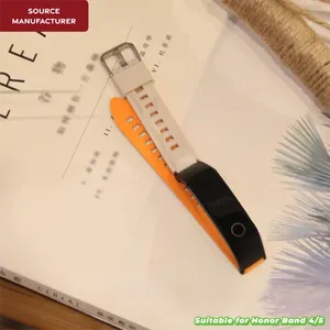 <span class=keywords><strong>Bracelet</strong></span> à boucle à dégagement rapide pour <span class=keywords><strong>Honor</strong></span> <span class=keywords><strong>Band</strong></span> 4 <span class=keywords><strong>5</strong></span> <span class=keywords><strong>Bracelet</strong></span> en silicone à motif de cristal de glace diamanté Accessoires de <span class=keywords><strong>montre</strong></span> pour homme et femme - Product Image 2