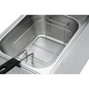 Freidora comercial para freír tiras de pollo, papas fritas, unidad de gran capacidad de doble cilindro de acero inoxidable con paredes gruesas - Product Image 4