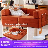 Vakuumkomprimiertes Modulares Rahmenloses Einsitziges U-förmiges Sofa Modernes Minimalistisches Design Cordbezug Schwammfüllung