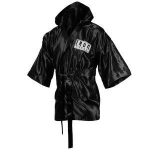 Logo personnalisé 3/4 Longueur Équipement de sécurité sportive Robe en satin plastique durable pour la boxe - Product Image 1