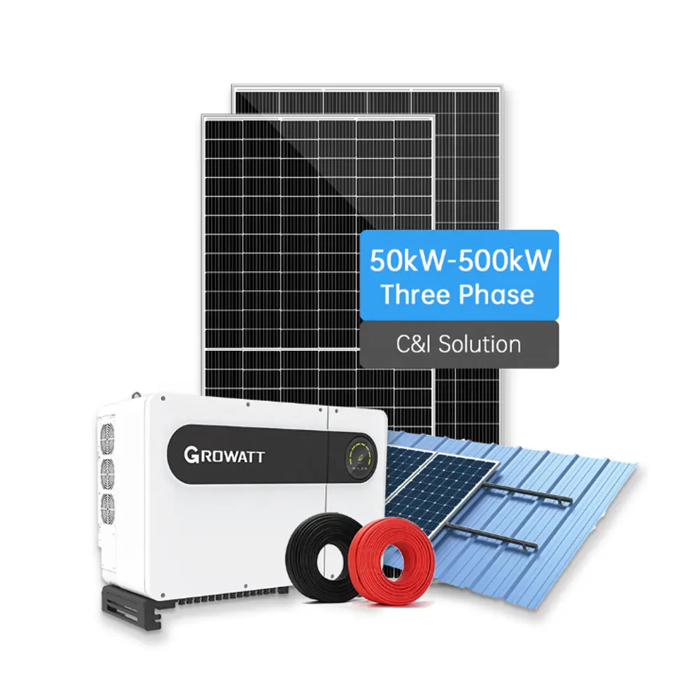 Best Sell 50Kw 500Kw 1Mw Photovoltaic Solar Panel System On Grid With Good Price