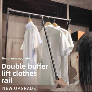 Tringle à vêtements rétractable pour armoire et vestiaire – Tringle coulissante domestique pour penderie - Product Image 4