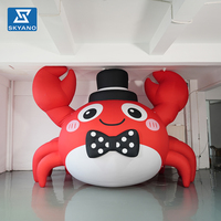 Modelo de Cangrejo Inflable Gigante Personalizado, Mascota de Animal Marino Inflable para Decoración de Eventos al Aire Libre y Publicidad