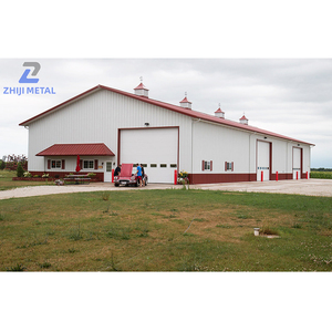 Steel Structure Garage Car Showroom Design Prefabricated Shopping Mall <strong>Barn</strong> Sheds For Poultry Farm Structural Dairy Warehouse