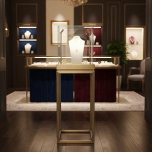 <span class=keywords><strong>Vitrina</strong></span> de Joyería de Vidrio Personalizable MASTER OEM para Exhibición en Tiendas de Joyería Fina, con Iluminación LED, Mueble con Cerradura para Uso en Centros Comerciales - Product Image 1