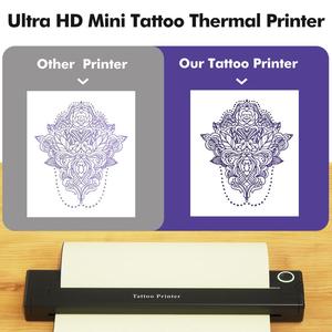 Imprimante à tatouages A4 personnalisée de haute qualité, design mini portable, 203 DPI haute définition pour téléphone ou ordinateur, transfert thermique de tatouages - Product Image 5