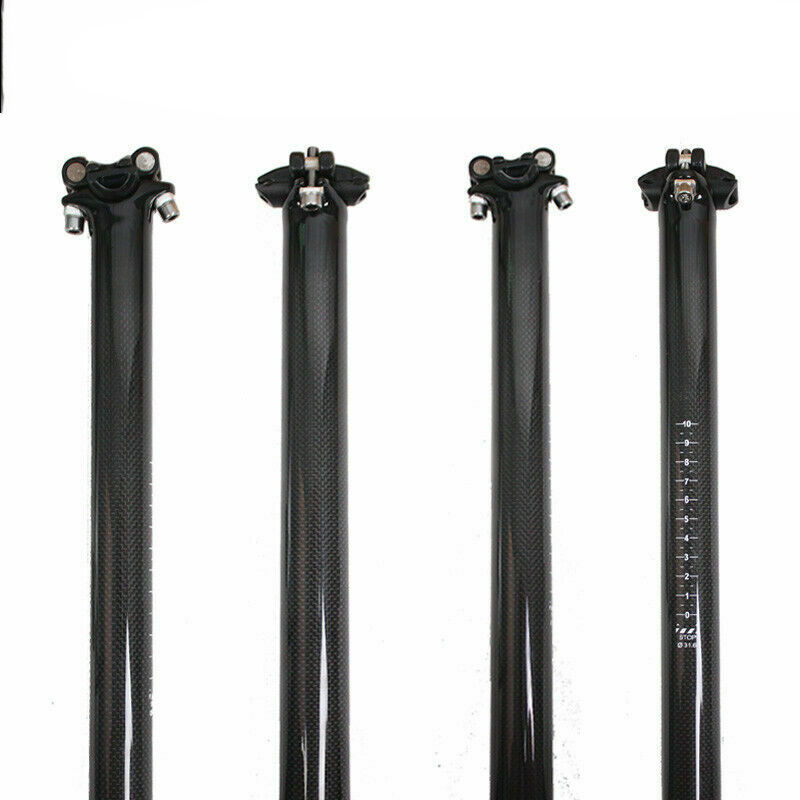 TOSEEK الكربون 350/400 مللي متر Seatpost 27.2/30.8/31.6 "MTB مقعد آخر ألياف الكربون مشرق لامع دراجة Seatpost الدراجات زينة