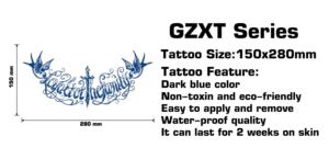 Autocollants de tatouage à transfert d'eau imperméables, papier écologique PET, semi-permanents pour le visage et le corps, durables 15 jours - Product Image 2