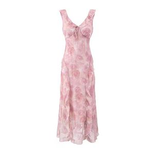 New Trendy and Elegant Women's Casual-style <b>Romantic</b> Ruffled Irregular Floor-length <b>Dress</b> - Product Image 4