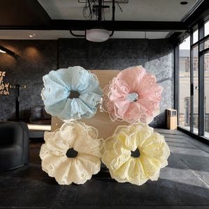 Vente en gros de chouchous extra larges à lacets, style européen et américain, avec large élastique - Product Image 3