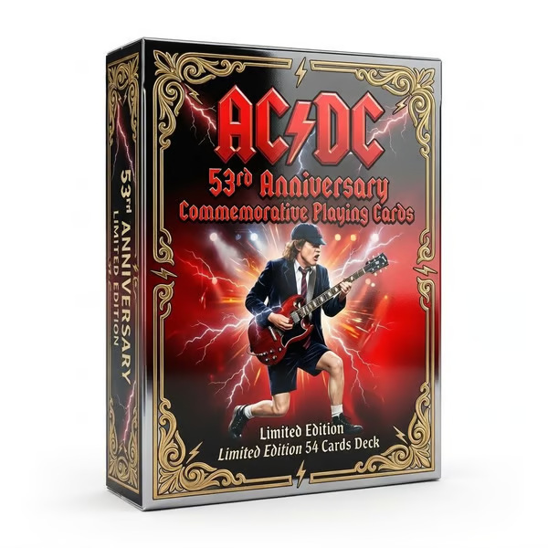 Cartes à jouer du 53e anniversaire d'ACDC