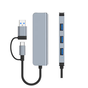 Hub répartiteur multiport 4 ports Uthunderbolt 4 station d'accueil USB 3.0 + USB2.0 * 3 Hub USB portable ultra mince pour ordinateur portable <span class=keywords><strong>macboo</strong></span> - Product Image 2