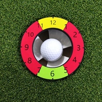 SwingPerfect Anillo de Objetivo para Putting de Golf, Paquete de 4, con Inserto de Copa Reducida Tipo Esfera de Reloj, 10.8cm de Diámetro Exterior, 6.8cm de Diámetro Interior, Objetivo con Orificio Delgado y Grueso