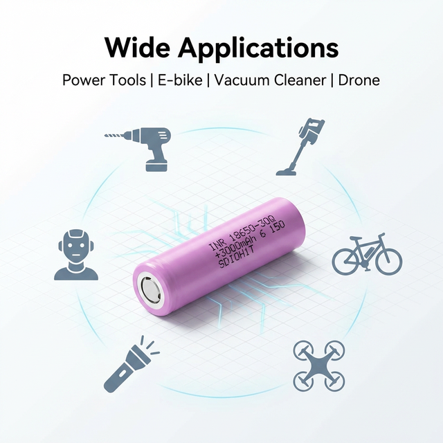 Reliable INR18650-30Q 3000mAh 3.6V Max 15A High Power Battery Cell for DIY Drone Racing and FPV Quadcopter Power Pack Unit
