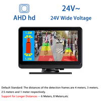 Système BSD AHD à écran tactile 7 pouces 12V 24V avec caméra AI 1080P à détection de distance et lignes de stationnement ajustables pour la sécurité des camions