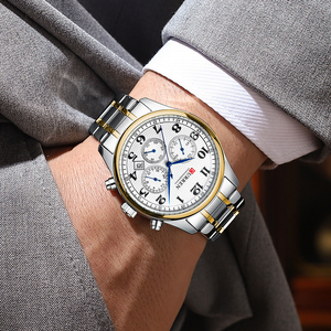 Reloj de Pulsera CURREN 8466 para Hombre, Marca de Primera Calidad, de Acero Inoxidable, con Calendario, Cronógrafo, Resistente al Agua, con Correa de Cuero - Product Image 2