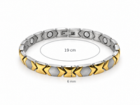 Bracelet magnétique en acier inoxydable, motif diamant doré, design tendance et minimaliste, produit transfrontalier très vendu