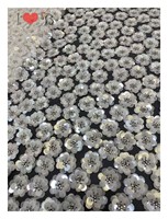 Blinglace Nouvelle dentelle de luxe blanche à fleurs perlées, tissu brodé à sequins pour robe de mariée