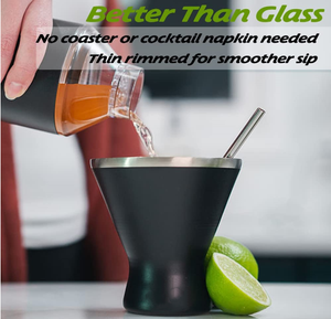 Tasse à <span class=keywords><strong>martini</strong></span> en acier inoxydable à double paroi de 8oz Tasse à cocktail Margarita avec couvercle <span class=keywords><strong>Bouteille</strong></span> thermique - Product Image 5