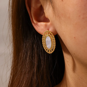 Aretes de Mariposa Geométricos de Acero Inoxidable 304 con Baño de Oro de 18K, Accesorios Elegantes de Alta Gama - Product Image 2