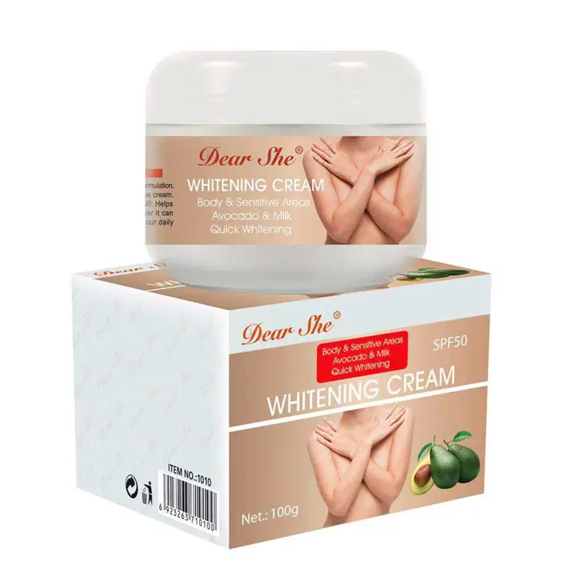 Novo Atacado Hot Popular Produto de Abacate & Leite Branqueamento Creme Para o Corpo Para O Corpo do Cuidado Da Pele Rápida Whitening SPF50