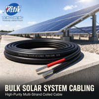Câble solaire industriel XLPO isolé en cuivre étamé H1Z2Z2-K-4mm² PV1-F IP67 Mono ou Bicouche 6mm pour système d'énergie solaire
