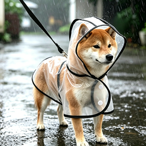 Impermeable Transparente para <span class=keywords><strong>Perros</strong></span> <span class=keywords><strong>de</strong></span> EVA, Poncho con Capucha, Ala Ancha, Ligero, para <span class=keywords><strong>Perros</strong></span> Pequeños, Medianos y Grandes - Product Image 2
