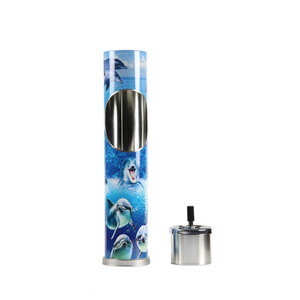 Factory Wholesale Free Standing Spinning Floor Metal Made Decorative Large <strong>Ashtray</strong> Trash Can Custom Designs Outdoor <strong>Ashtray</strong> - Product Image 4
