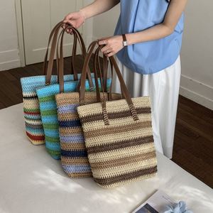 New Arrival Summer Colorful <b>Straw</b> <b>Bags</b> Outdoor Travel Beach <b>Bag</b> Large Capacity <b>Straw</b> <b>Tote</b> <b>Bag</b> - Product Image 1