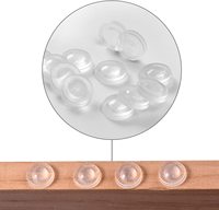Points autocollants insonorisants circulaires, tampons de placard en caoutchouc souple transparent, amortisseurs pour portes d'armoires, tiroirs, dessus de table, ordinateurs portables