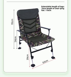 Silla de Pesca Plegable de Acero al Carbono LUHUAYU, Portátil, Reclinable, Reforzada y Engrosada para Pesca de Carpas - Product Image 2